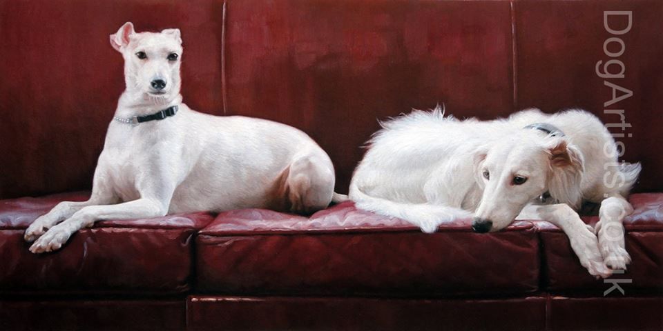 greyhound painting
