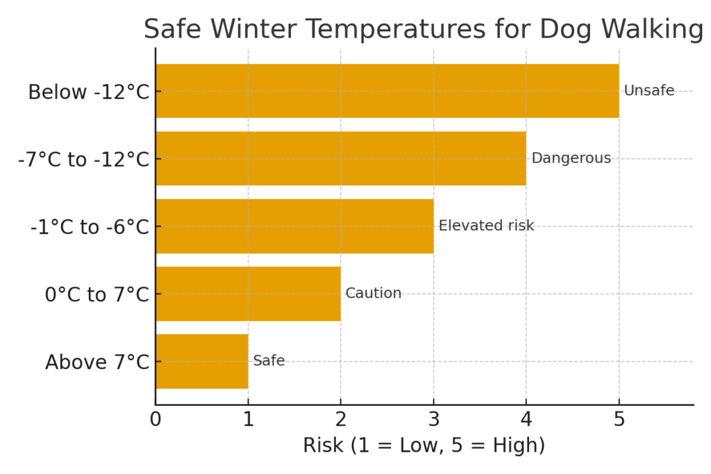 dog winter temperature chart